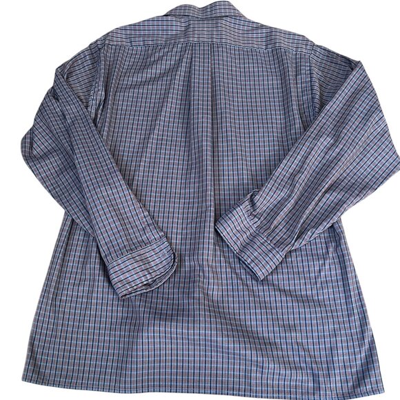 Vintage 1970s The Fox Plaid Button Up Shirt Size Large Long Sleeves Made In USA - Picture 3 of 3